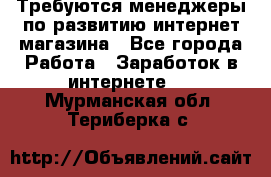 Требуются менеджеры по развитию интернет-магазина - Все города Работа » Заработок в интернете   . Мурманская обл.,Териберка с.